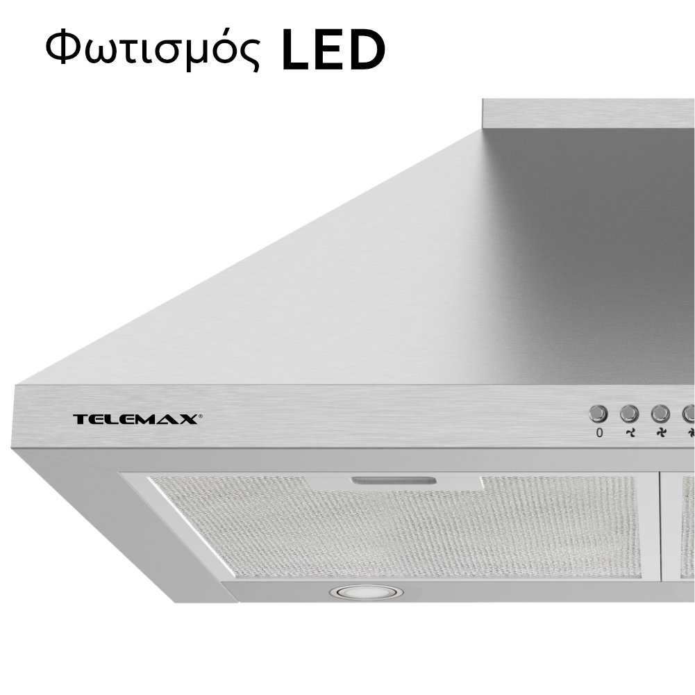 Απορροφητήρας Κουζίνας Καμινάδα 60cm Telemax TD0860 Inox - Image 4