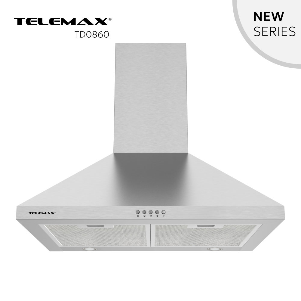 Απορροφητήρας Κουζίνας Καμινάδα 60cm Telemax TD0860 Inox