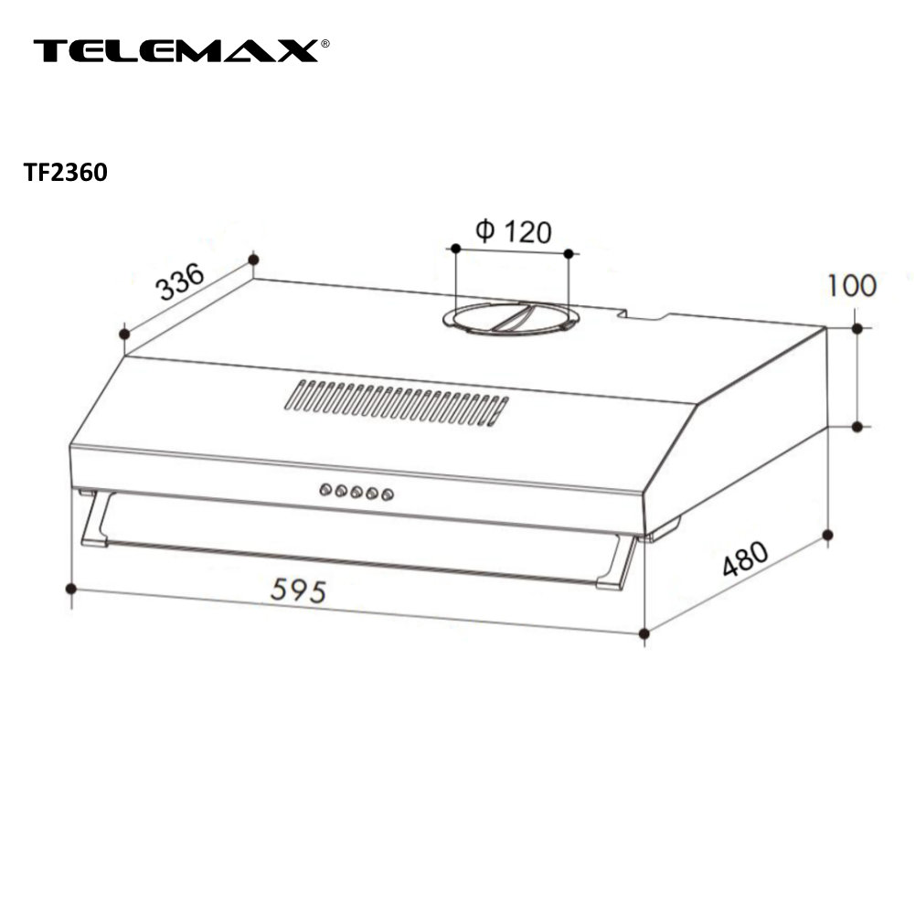 Απορροφητήρας Κουζίνας Ελεύθερος 60cm Telemax TF2360 Inox - Image 4