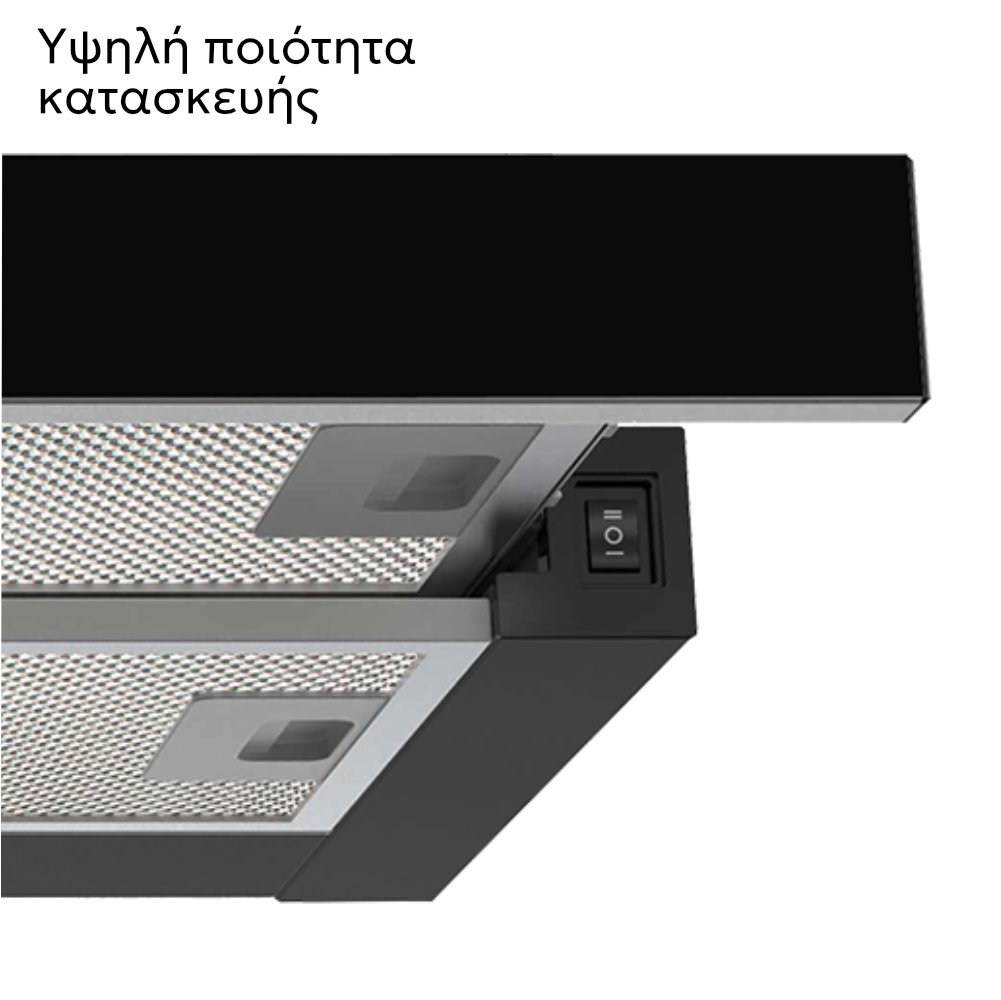 Απορροφητήρας Κουζίνας Συρόμενος 60cm Telemax TH0460 Μαύρο - Image 4