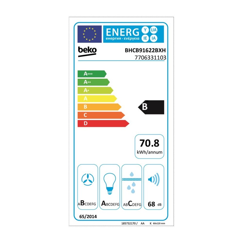 ΑΠΟΡΡΟΦΗΤΗΡΑΣ ΚΑΜΙΝΙ BEKO BHCB91622BXH (90cm) - Image 7