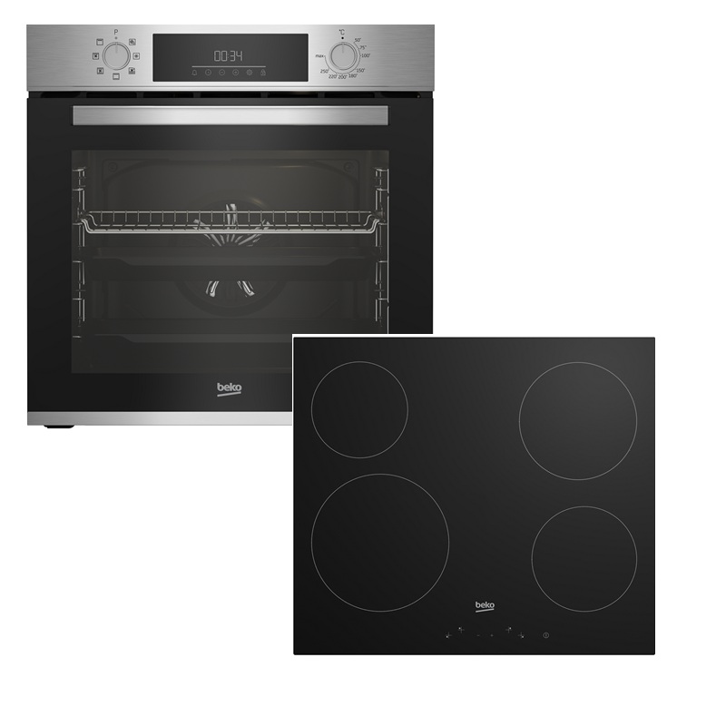 ΣΕΤ ΦΟΥΡΝΟΣ-ΕΣΤΙΑ ΕΝΤΟΙΧΙΖΟΜΕΝΟΣ BEKO BBIM12300XM - HIC64401