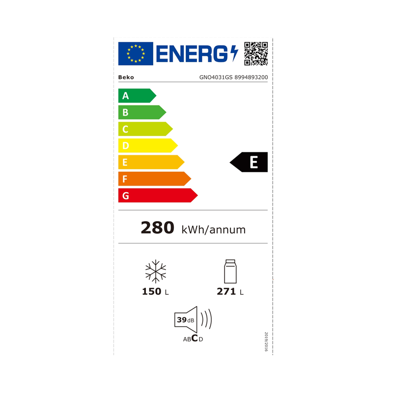ΨΥΓΕΙΟ ΝΤΟΥΛΑΠΑ 4ΠΟΡΤΗ BEKO GNO4031GS - Image 6
