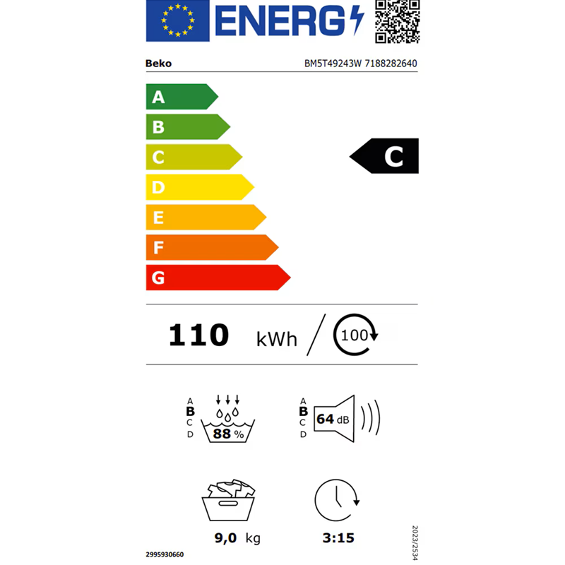 ΣΤΕΓΝΩΤΗΡΙΟ BEKO BM5T49243W, 9kg - Image 10