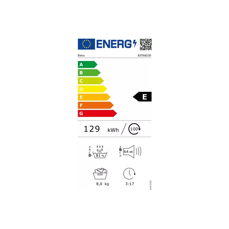ΣΤΕΓΝΩΤΗΡΙΟ BEKO B3T68230, 8kg - Image 6