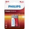 ΜΠΑΤΑΡΙΕΣ Philips POWER ALKALINE 9V (6LR61P1B) 1τμχ