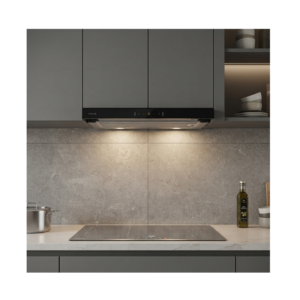 Alternative view of ΑΠΟΡΡΟΦΗΤΗΡΑΣ ΣΥΡΟΜΕΝΟΣ DAVOLINE SUPREME BLACK GLASS 60 IX (60cm)