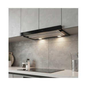 Alternative view of ΑΠΟΡΡΟΦΗΤΗΡΑΣ ΣΥΡΟΜΕΝΟΣ DAVOLINE SUPREME BLACK GLASS 60 BL (60cm)