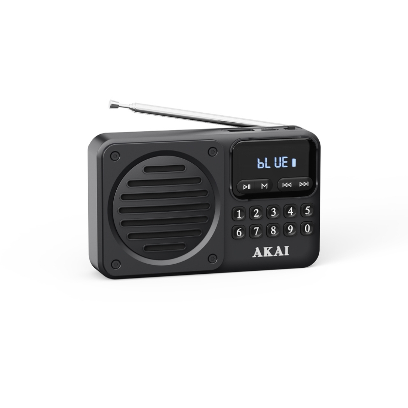 ΡΑΔΙΟΦΩΝΟ MINI Akai APR-300BK Bluetooth RETRO ΜΑΥΡΟ