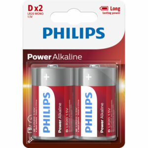 ΜΠΑΤΑΡΙΕΣ Philips POWER ALKALINE D (LR20P2B) 2τμχ