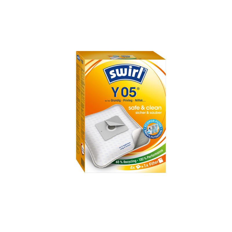 ΣΑΚΟΥΛΕΣ ΣΚΟΥΠΑΣ SWIRL Y05/4 ECOPOR ΣΥΜΒΑΤΗ DIRT DEVIL / PROGRESS / SAMSUNG