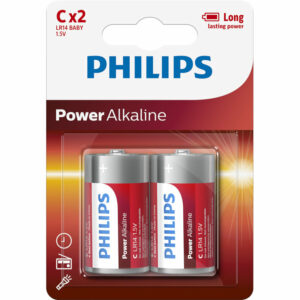 ΜΠΑΤΑΡΙΕΣ Philips POWER ALKALINE C (LR14P2B) 2τμχ