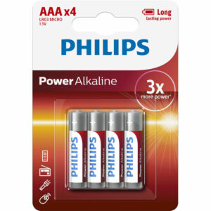ΜΠΑΤΑΡΙΕΣ Philips POWER ALKALINE AAA (LR03P4B) 4τμχ